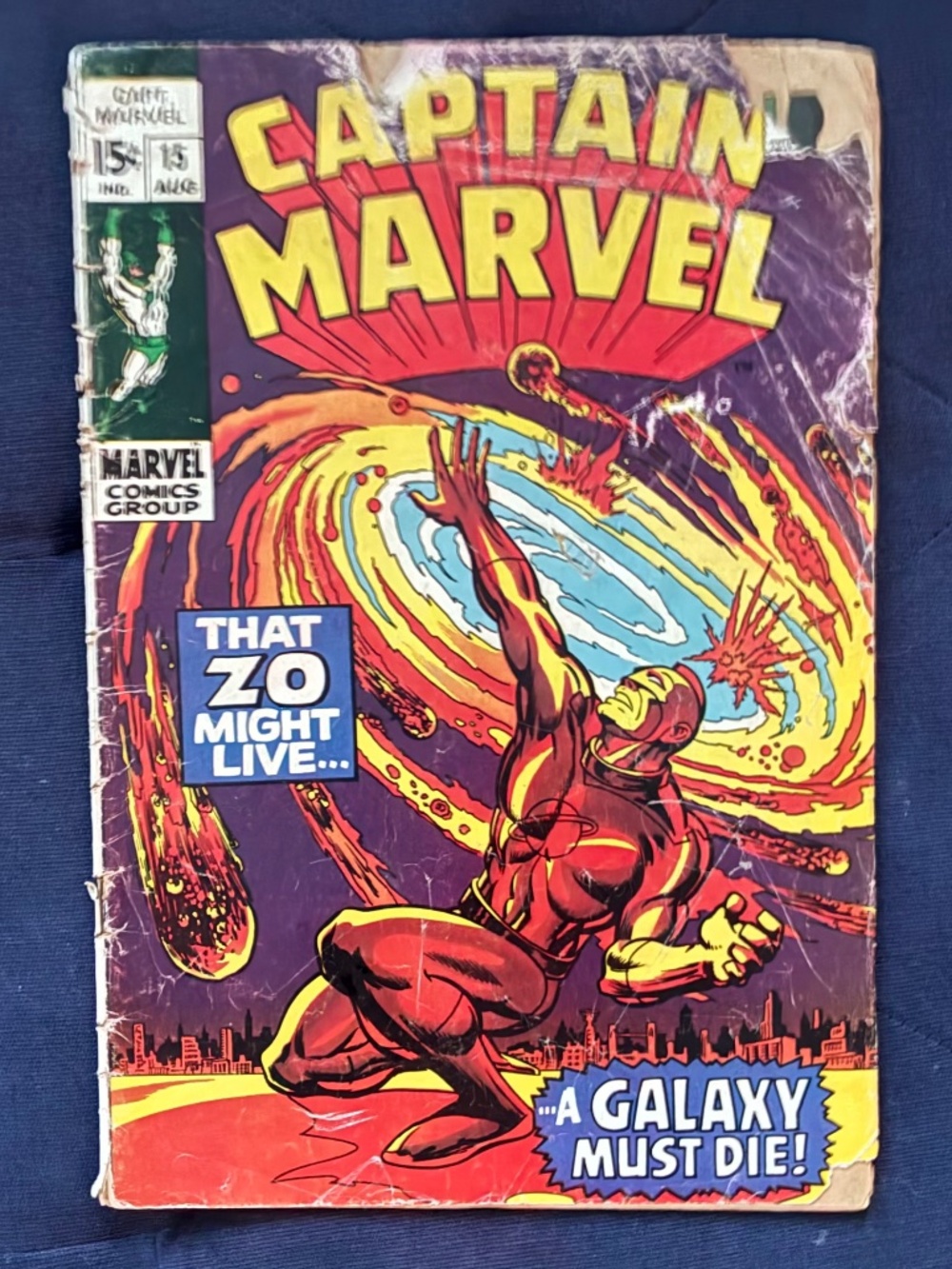 1969 Captain Marvel That Zo Might Live . . . A Galaxy Must Die!